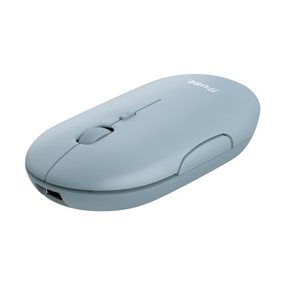Puck ratón Oficina Ambidextro RF Wireless + Bluetooth 1600 DPI
