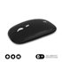 Ratón Óptico Inalámbrico 2.4G y Bluetooth Dual Flat Mouse Recargable Negro