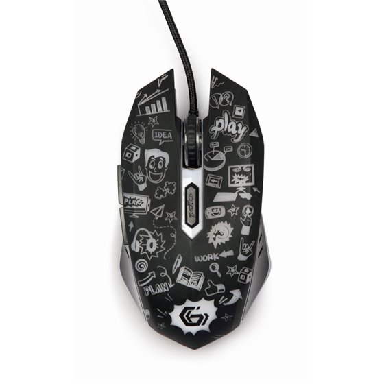 MUS-6B-GRAFIX-01 ratón Oficina mano derecha USB tipo A Óptico 3600 DPI