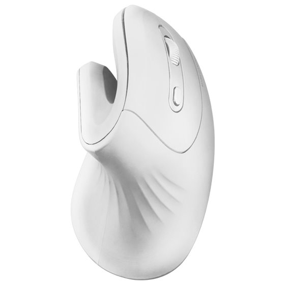 MMW-ERGOPRO Blanco, Ratón Inalámbrico Ergonómico Vertical, Diseño Plegado, Sensor Óptico 3200DPI, Switches Huano, Receptor Inalá