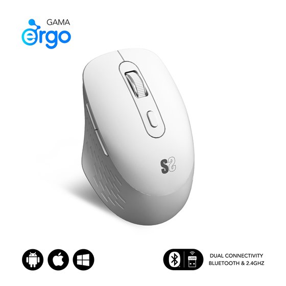 Ratón CURVE ERGO DUAL MOUSE BATTERY WHITE