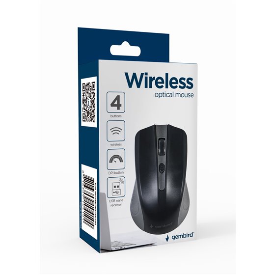 MUSW-4B-04-GB ratón Oficina Ambidextro RF inalámbrico Óptico 1600 DPI