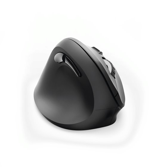 Ratón inalámbrico vertical ergonómico para zurdos "EMW-500L", 6 botones, negro
