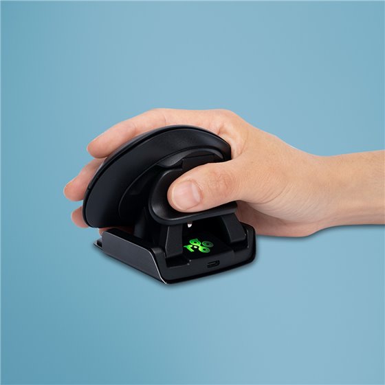 Ratón ergonómico R-Go Twister, para ambas manos, con software de pausa, plegable, bluetooth y con cable