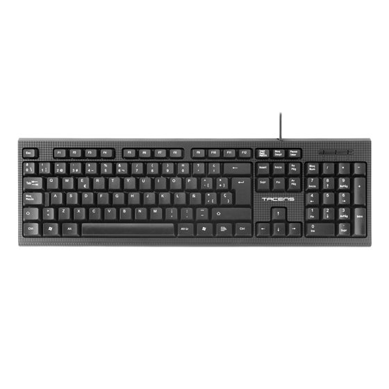 AK0 - Teclado profesional (membrana, pulsación optimizada, diseño ecológico, USB 2.0, Mac/Linux/Windows