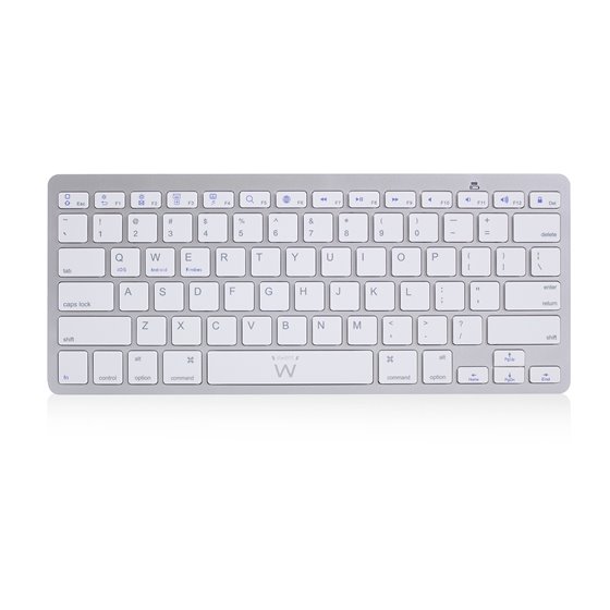 EW3161 teclado Oficina Bluetooth QWERTY Español Plata, Blanco