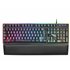 MK320ES, Teclado Gaming H-Mech, 13 Modos RGB y Halo, Reposamuñecas Acolchado, Antighosting, Idioma Español, Color Negro