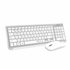 Teclado con Ratón Bluetooth + 2.4G Combo Dual Prestige Extendido Plata/Blanco