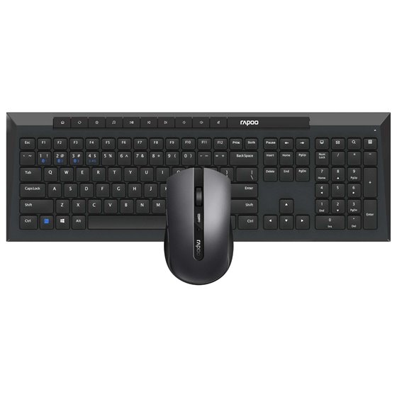 8210M teclado Ratón incluido Universal Bluetooth QWERTY Negro