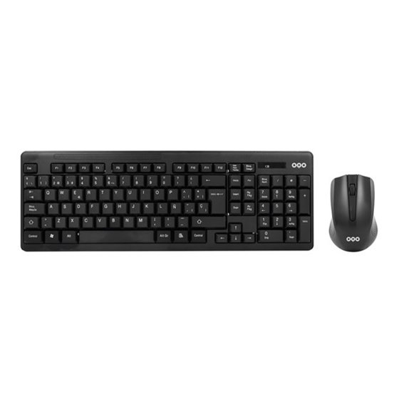 OQO-TR002-W teclado Ratón incluido Universal RF inalámbrico QWERTY Español Negro
