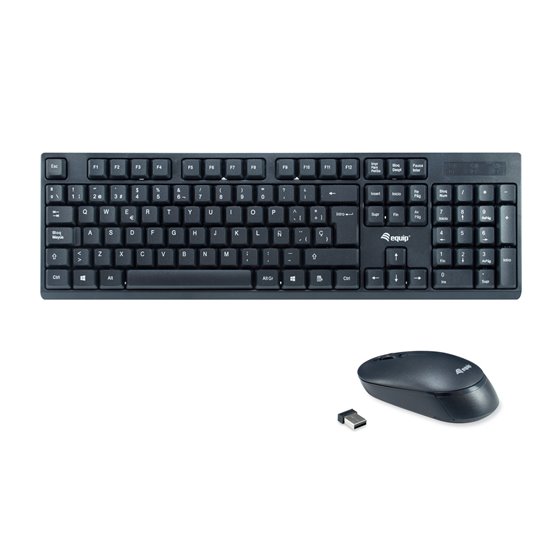 245221 teclado Ratón incluido Oficina RF inalámbrico QWERTY Español Negro