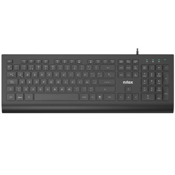 TECLADO CON CABLE, NEGRO, ESPAÑOL