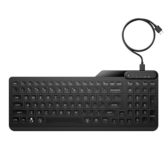 Teclado con cable retroiluminado multidispositivo 405