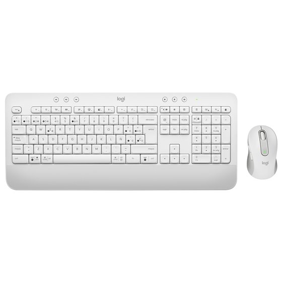 920-011019 teclado Ratón incluido Oficina Bluetooth QWERTY Español Blanco