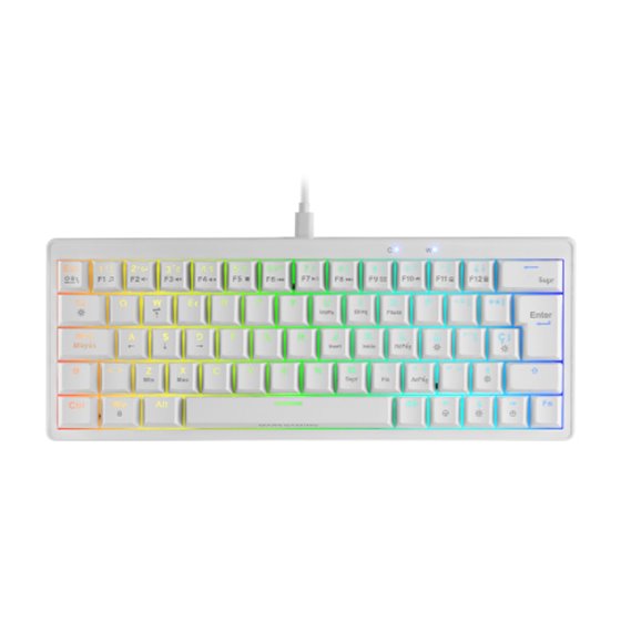 MKMINIPRO, Teclado Mecánico Ultra-Compacto 60%, Switches Mecánicos Hot-Swappable, Iluminación RGB Chroma, Teclado Gaming Antigho