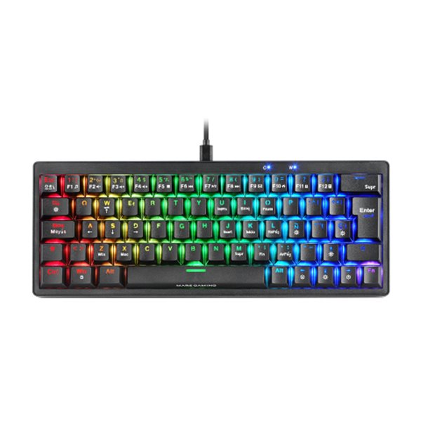 MKMINIPRO, Teclado Mecánico Ultra-Compacto 60%, Switches Mecánicos Hot-Swappable, Iluminación RGB Chroma, Teclado Gaming Antigho