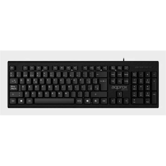 APPMX225 teclado Hogar USB QWERTY Negro