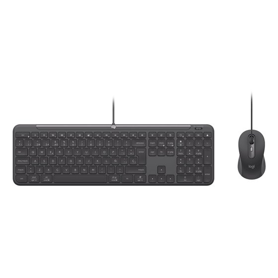 920-013345 teclado Ratón incluido Hogar / Oficina USB QWERTY Español Grafito