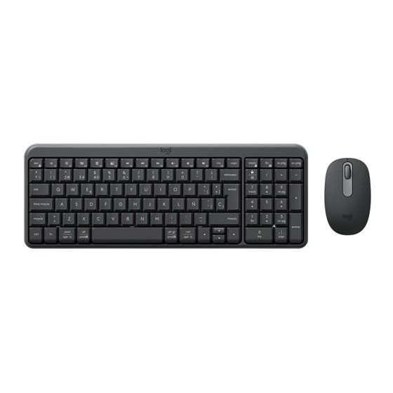 MK250 Compact Bluetooth Wireless Combo teclado Ratón incluido Universal RF Wireless + Bluetooth QWERTY Español Grafito