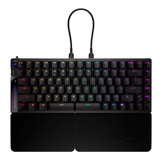 ROG Falcata teclado Juego USB + RF Wireless + Bluetooth Negro
