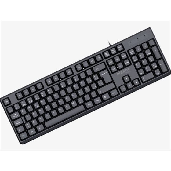 APPMX205 teclado Hogar USB QWERTY Español Negro