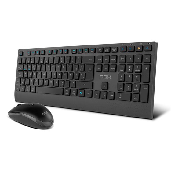 NXLITEDUOSP teclado Ratón incluido Hogar RF Wireless + Bluetooth QWERTY Español Negro