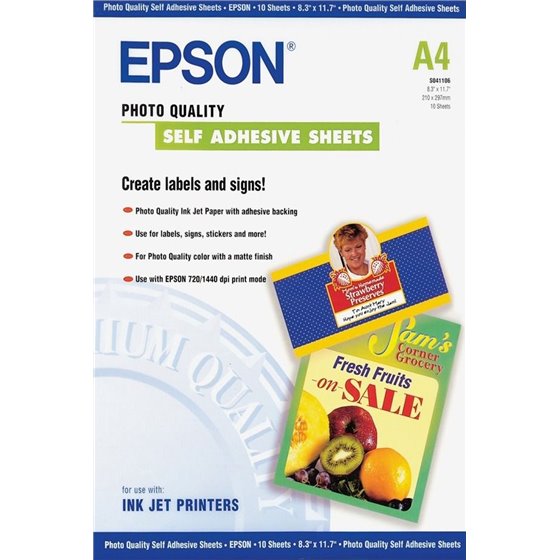 Self-Adhesive Photo Paper - A4 - 10 hojas