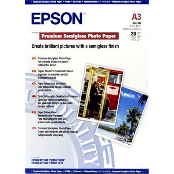 Premium Semigloss Photo Paper, DIN A3, 251 g/m², 20 hojas