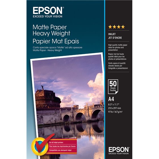Matte Paper Heavy Weight - A4 - 50 hojas