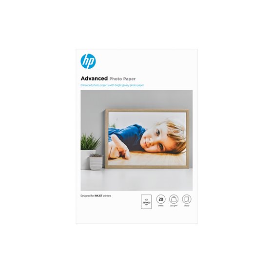 Papel fotográfico Advances, brillante, 250 g/m2, A3 (297 x 420 mm), 20 hojas