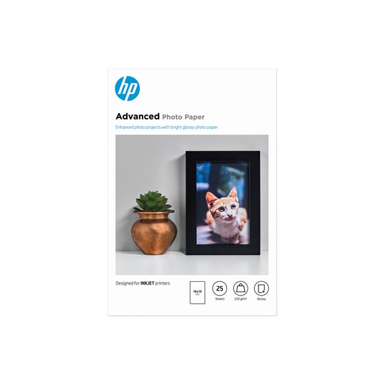 Papel fotográfico Advanced, brillante, 250 g/m2, 10 x 15 cm (101 x 152 mm), 25 hojas