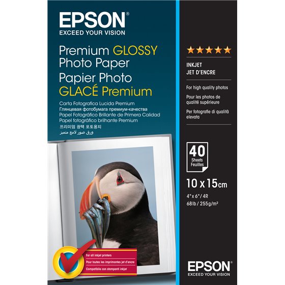 Premium Glossy Photo Paper - 10x15cm - 40 Hojas