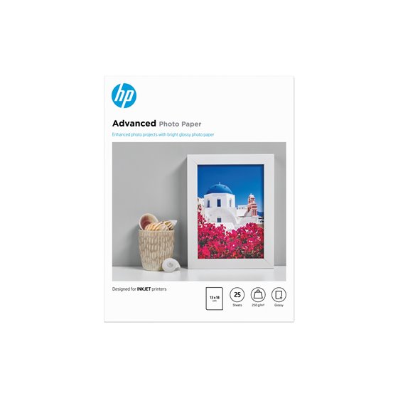 Papel fotográfico Advanced, brillante, 250 g/m2, 13 x 18 cm (127 x 178 mm), 25 hojas