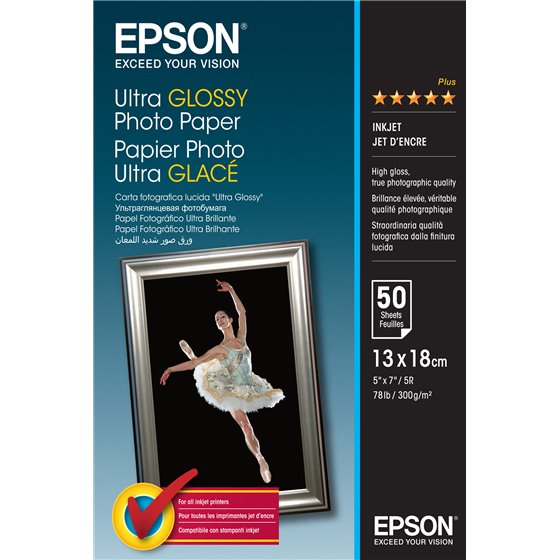 Ultra Glossy Photo Paper - 13x18cm - 50 Hojas
