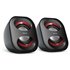 Altavoces para Ordenador, con conexión USB A y jack 3,5mm, potentes y ligeros, color negro.