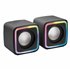 MSCUBE Negro, Altavoces Gaming RGB Compactos, Procesador Sonido DSP 8W, Control Volumen