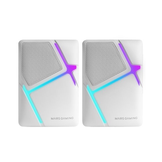 MS-H, Altavoces Gaming RGB Flow, Drivers Invertidos y Sonido 3D-Surround 10W, Altavoces Compactos con Caja de Control de Volumen