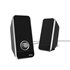 Altavoces para PC 2.0 estéreo (Altavoz para Ordenador de 6W, alimentación USB, Jack 3.5 mm, 50-20000 Hz, 4 O) Color Negro/Plata