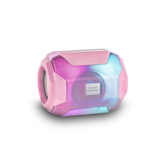 MSBAXP, Altavoz Bluetooth RGB, Compacto,10W, USB/MicroSD/Radio, Rosa