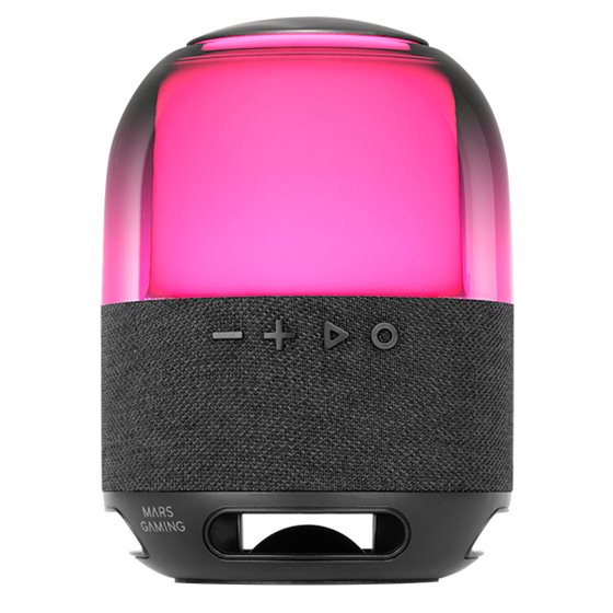 MS-FLOW, Altavoz Portátil Bluetooth 15W, Iluminación Orbilight RGB 360°, Sonido Potente con Driver DeepBass 57mm, Altavoz Gaming