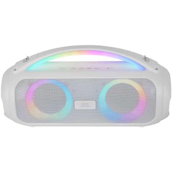 MS-PULSE, Altavoz Bluetooth Portátil 50W RMS, Iluminación RGB, 2 Drivers Activos 93mm + 2 Drivers Pasivos Ultra-Bass, Función Ma
