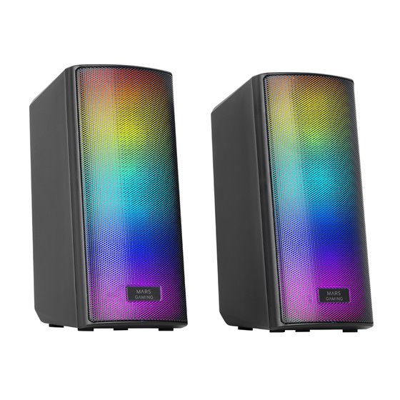 MSRGB2, Altavoces Bluetooth 5.3 15W, Procesador de Sonido DSP, Iluminación RGB Dinámica, Frontal Total Mesh, Altavoces Compactos