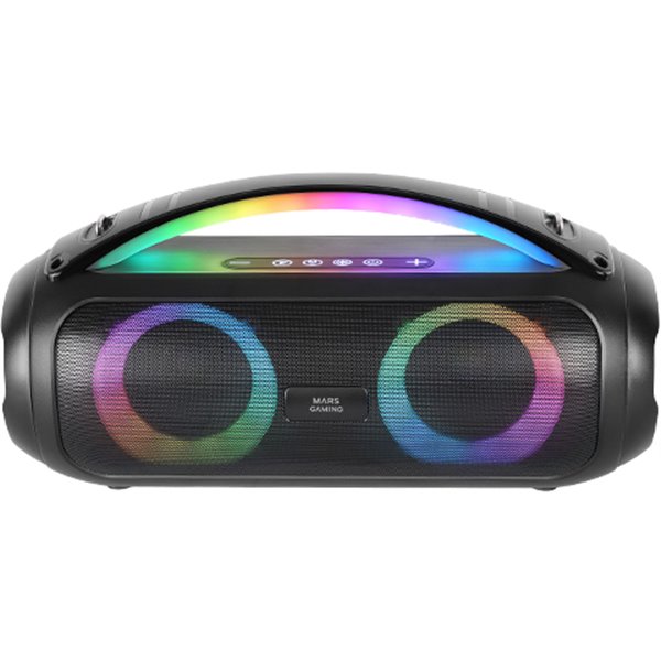 MS-PULSE, Altavoz Bluetooth Portátil 50W RMS, Iluminación RGB, 2 Drivers Activos 93mm + 2 Drivers Pasivos Ultra-Bass, Función Ma