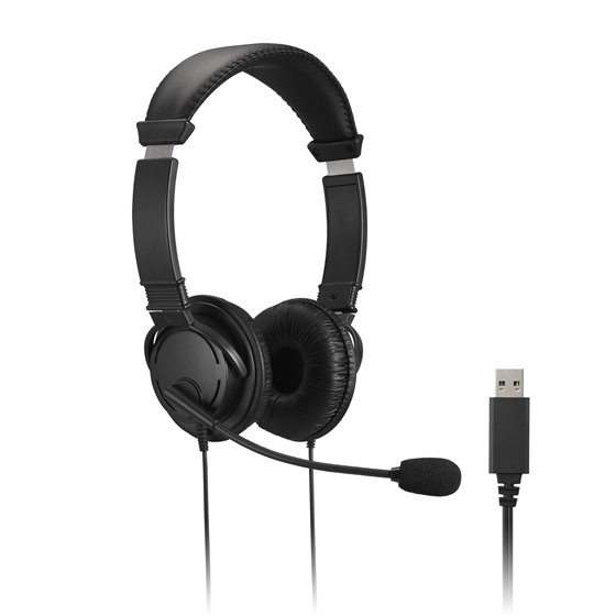 Auriculares USB-A clásicos con micrófono y control de volumen