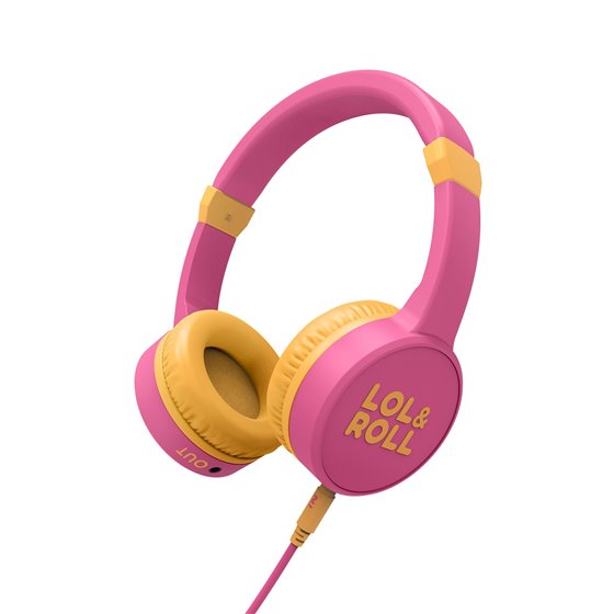 Lol&Roll Pop Auriculares Alámbrico Diadema Música Rosa, Amarillo