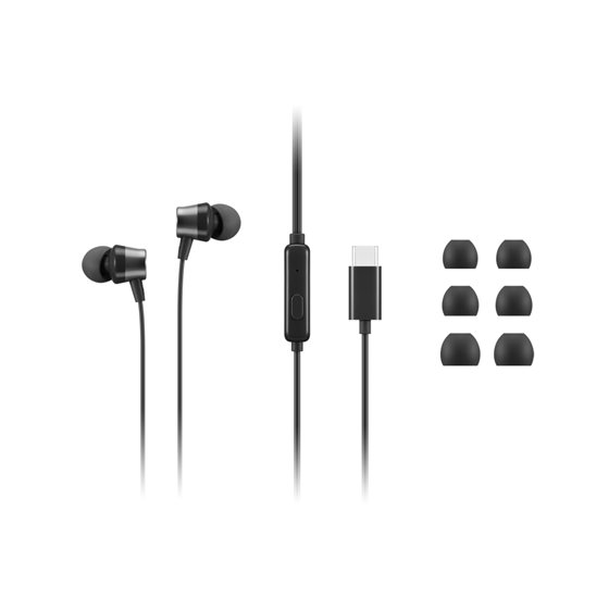 4XD1J77351 auricular y casco Auriculares Alámbrico Dentro de oído Oficina/Centro de llamadas USB Tipo C Negro