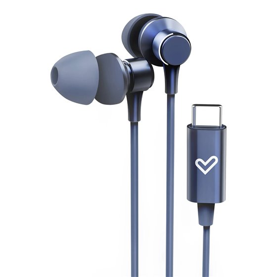 Metallized Type C Auriculares Alámbrico Dentro de oído Llamadas/Música USB Tipo C Azul