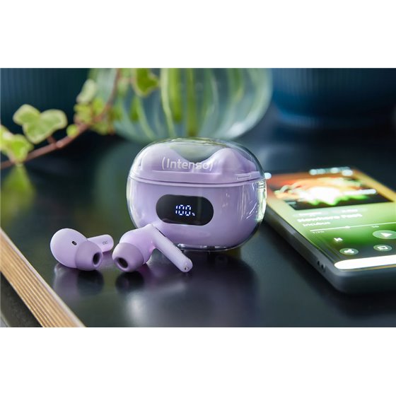 T313AE Auriculares True Wireless Stereo (TWS) Dentro de oído Llamadas/Música/Deporte/Uso diario USB Tipo C Bluetooth Púrpura