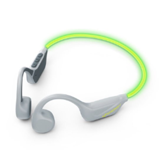 VibeWave Auriculares Inalámbrico gancho de oreja Deportes USB Tipo C Bluetooth Verde, Gris