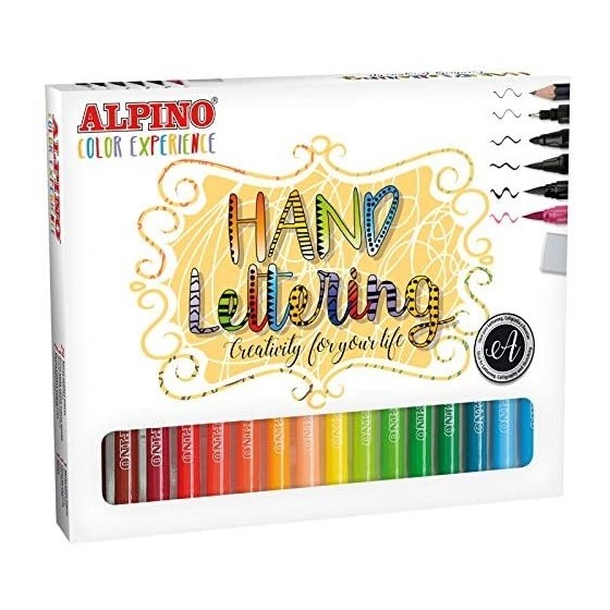 Set Lettering ALPINO Color Experience Hand Lettering 30 Piezas